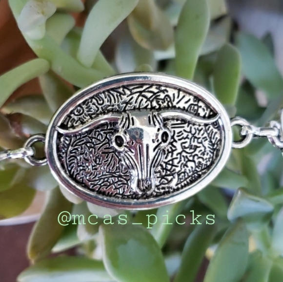 Bull Concho Belt Chain Belt Western Belt Cowgirl Belt Rodeo Belt Steer Belt - Picture 3 of 16